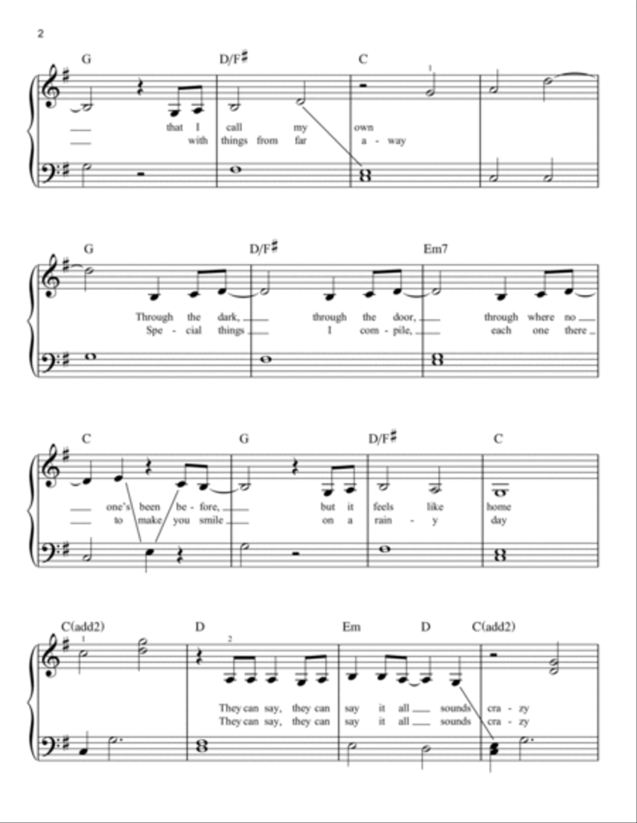 A Million Dreams (from The Greatest Showman) Easy Piano scores gallery preview page 2