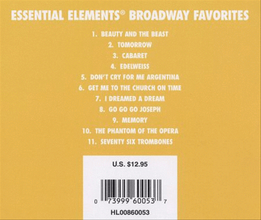 Essential Elements Broadway Favorites Concert Band Methods scores gallery preview page 2