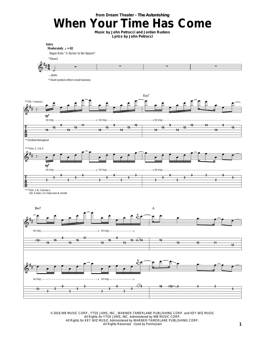 When Your Time Has Come When Your Time Has Come Acoustic Guitar scores gallery preview page 1