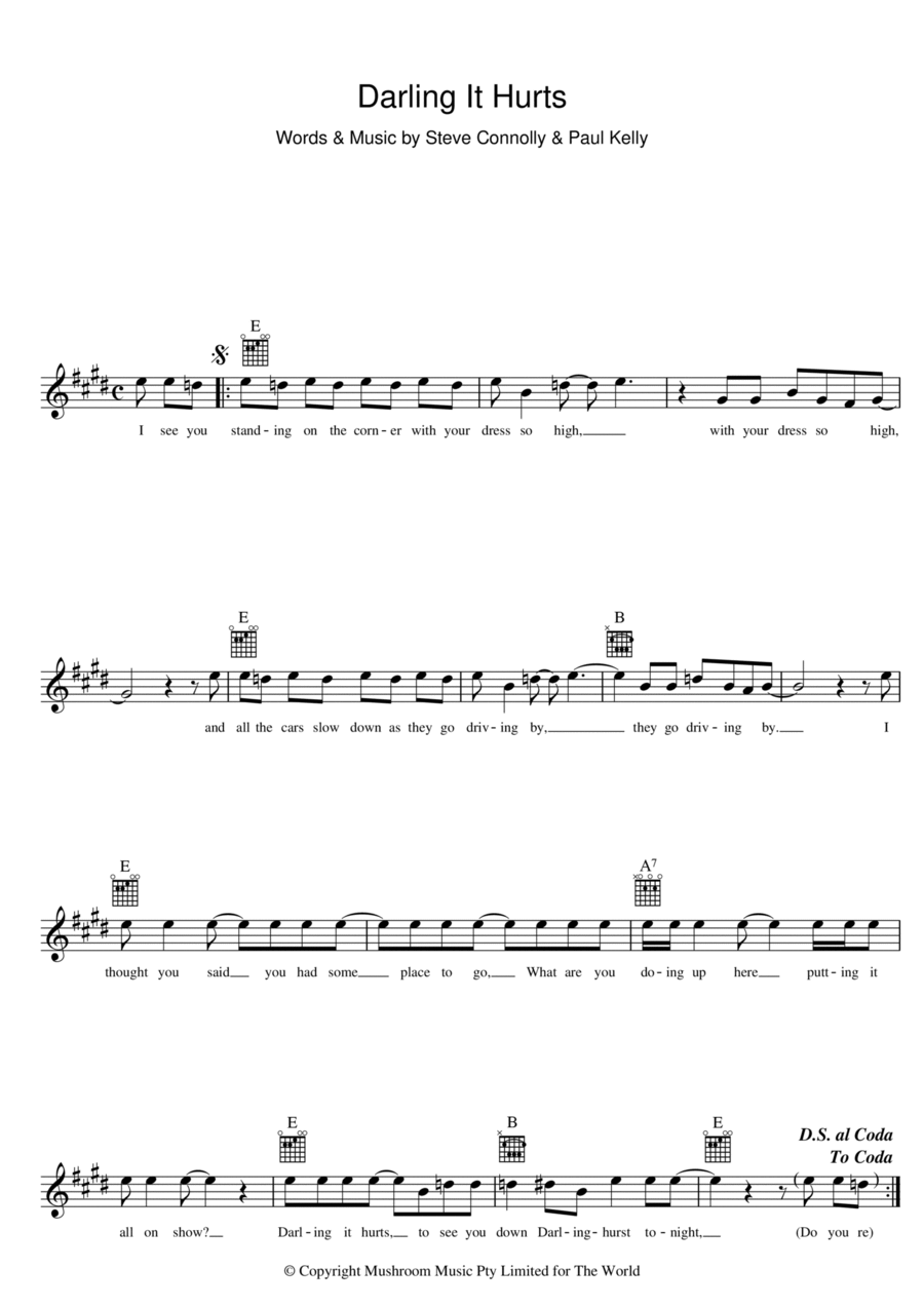 Darling It Hurts Piano scores gallery preview page 1