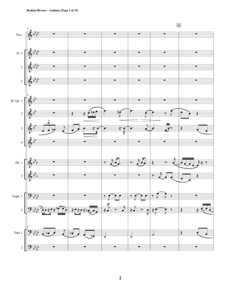 Andante, Op. 5, Mvt. 2 (Brass Choir + Piccolo & 3 Flutes) image number null