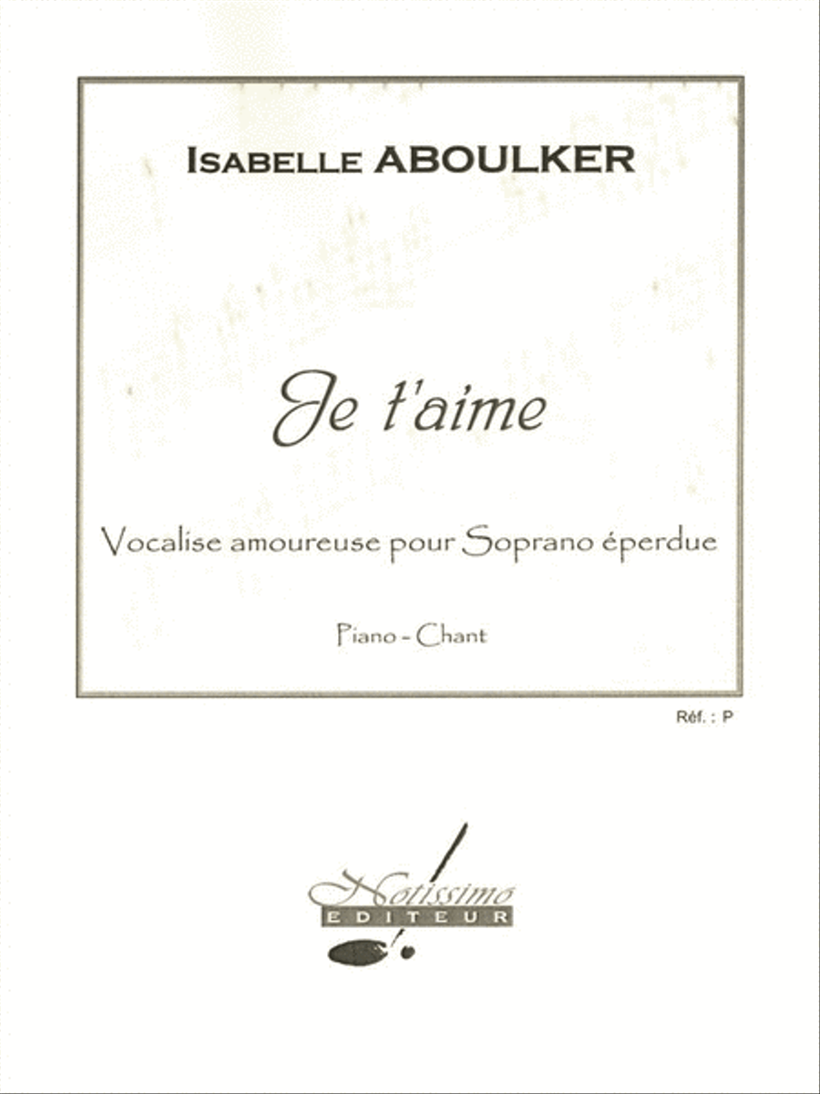I Love You, For Soprano And Piano Voice Solo scores gallery preview page 1