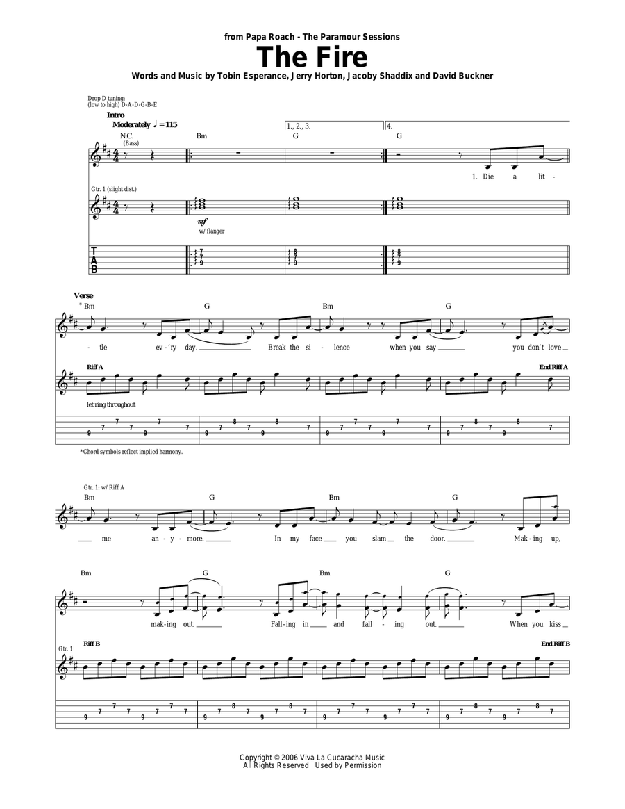 The Fire Acoustic Guitar scores gallery preview page 1