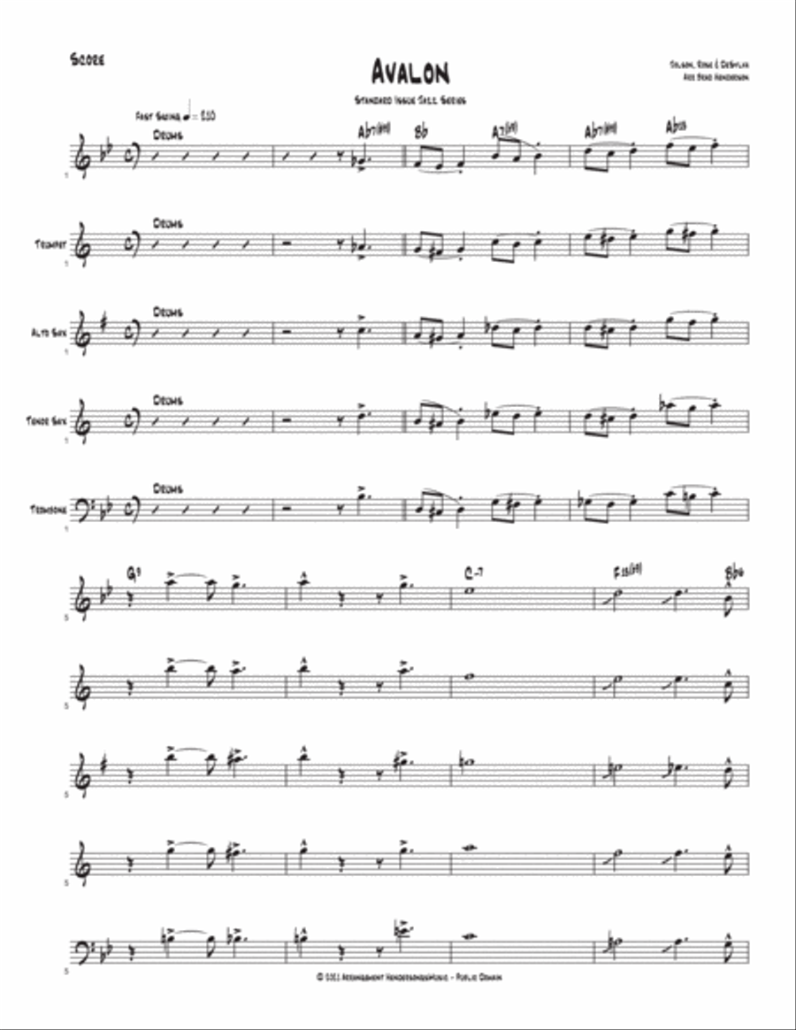 Avalon Avalon Jazz Ensemble scores gallery preview page 2