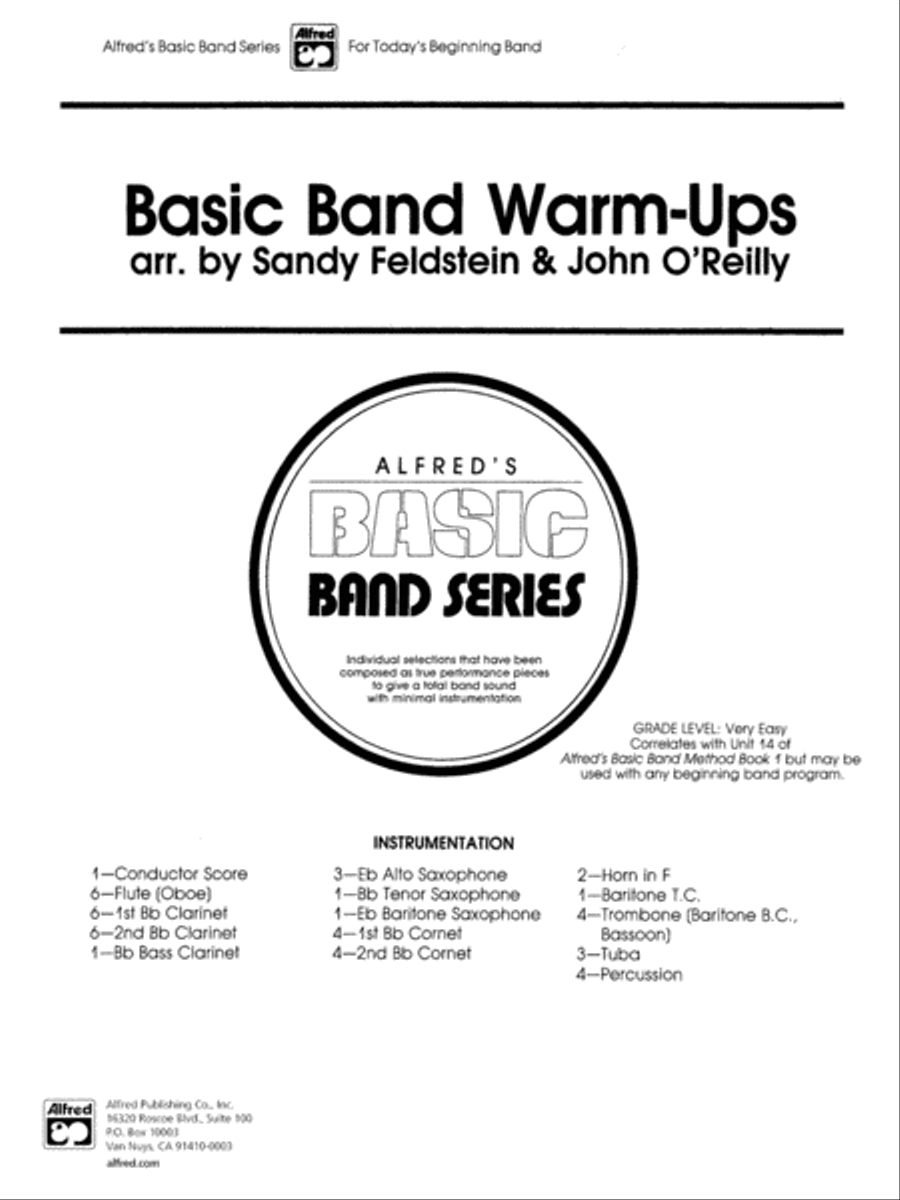 Basic Band Warm-ups: Score Concert Band scores gallery preview page 1