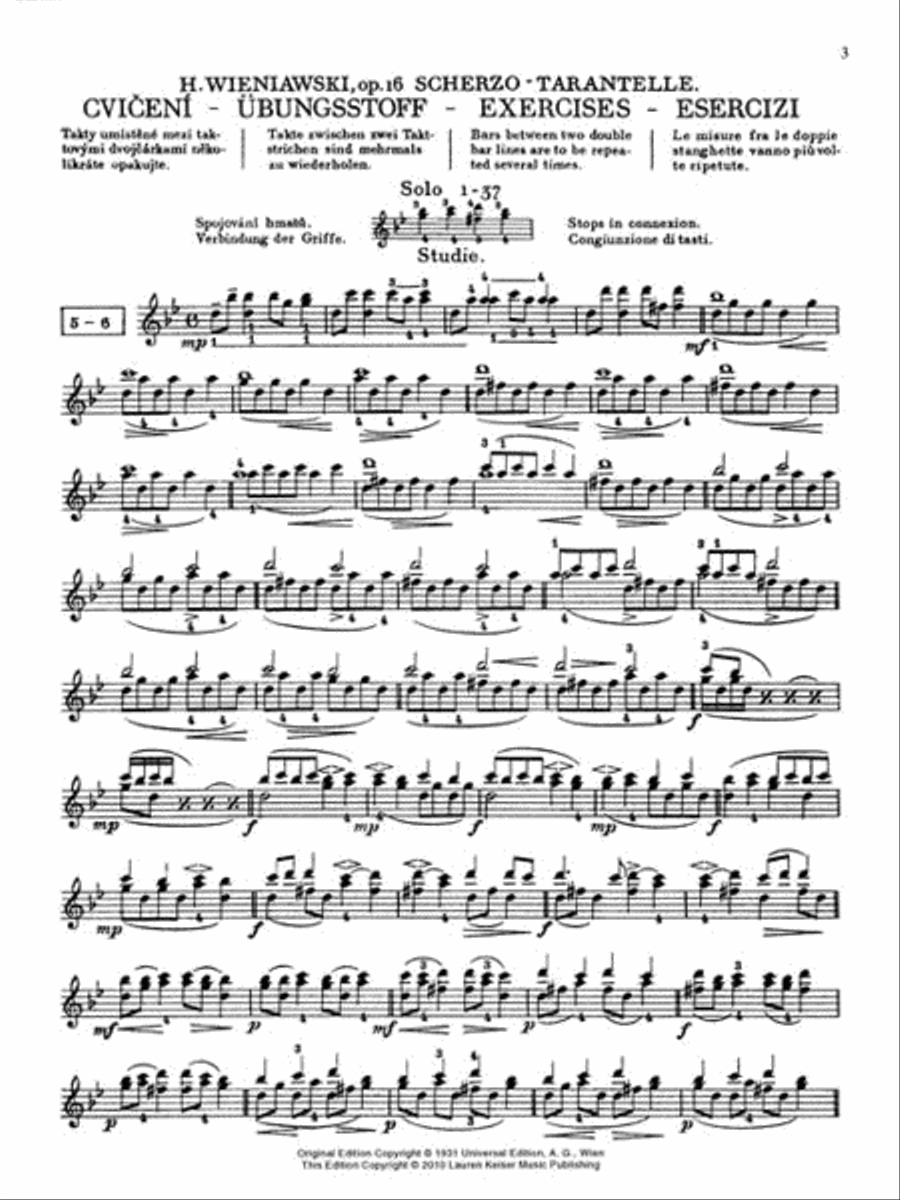 Scherzo-Tarantelle Violin Solo scores gallery preview page 4