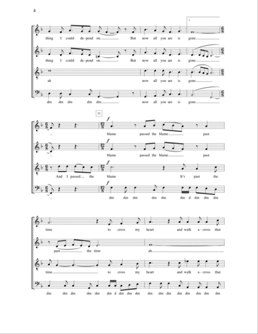 Gone 4-Part scores gallery preview page 4