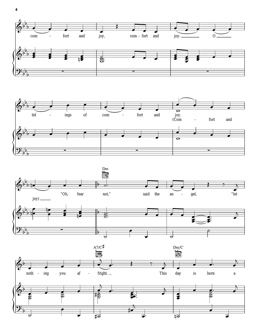 God Rest Ye Merry, Gentlemen Piano, Vocal, Guitar scores gallery preview page 4