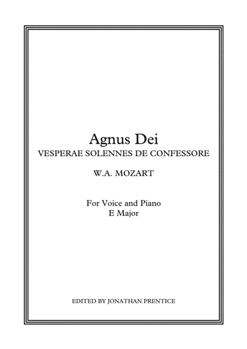 Agnus Dei - Vesperae solennes de confessore (E Major)
