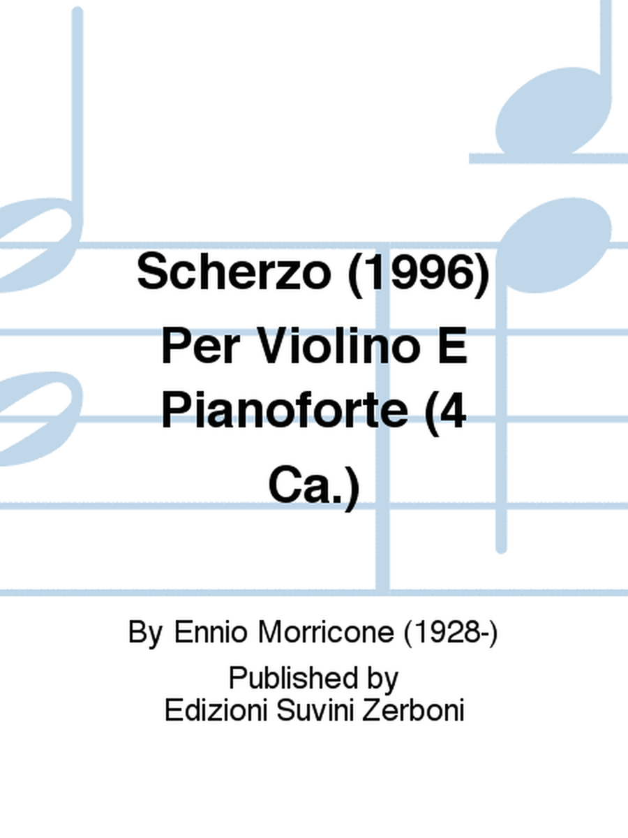Scherzo (1996) Per Violino E Pianoforte (4 Ca.)
