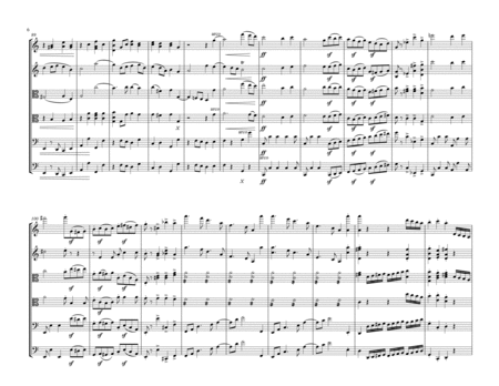 Brahms: Symphony No. 1 op. 68 finale arr. for string sextet (score and parts)