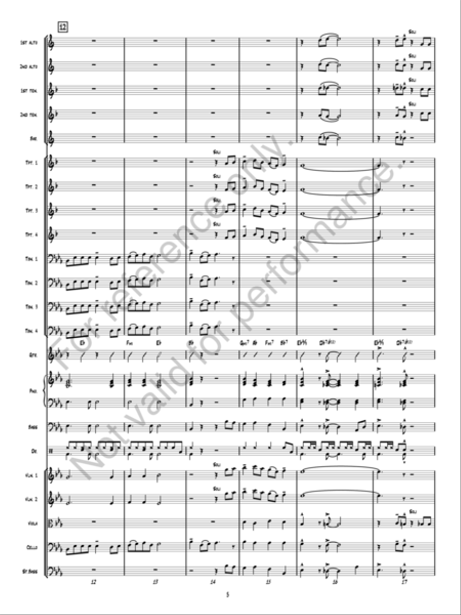 The Twelve Days of Christmas Jazz Ensemble scores gallery preview page 4