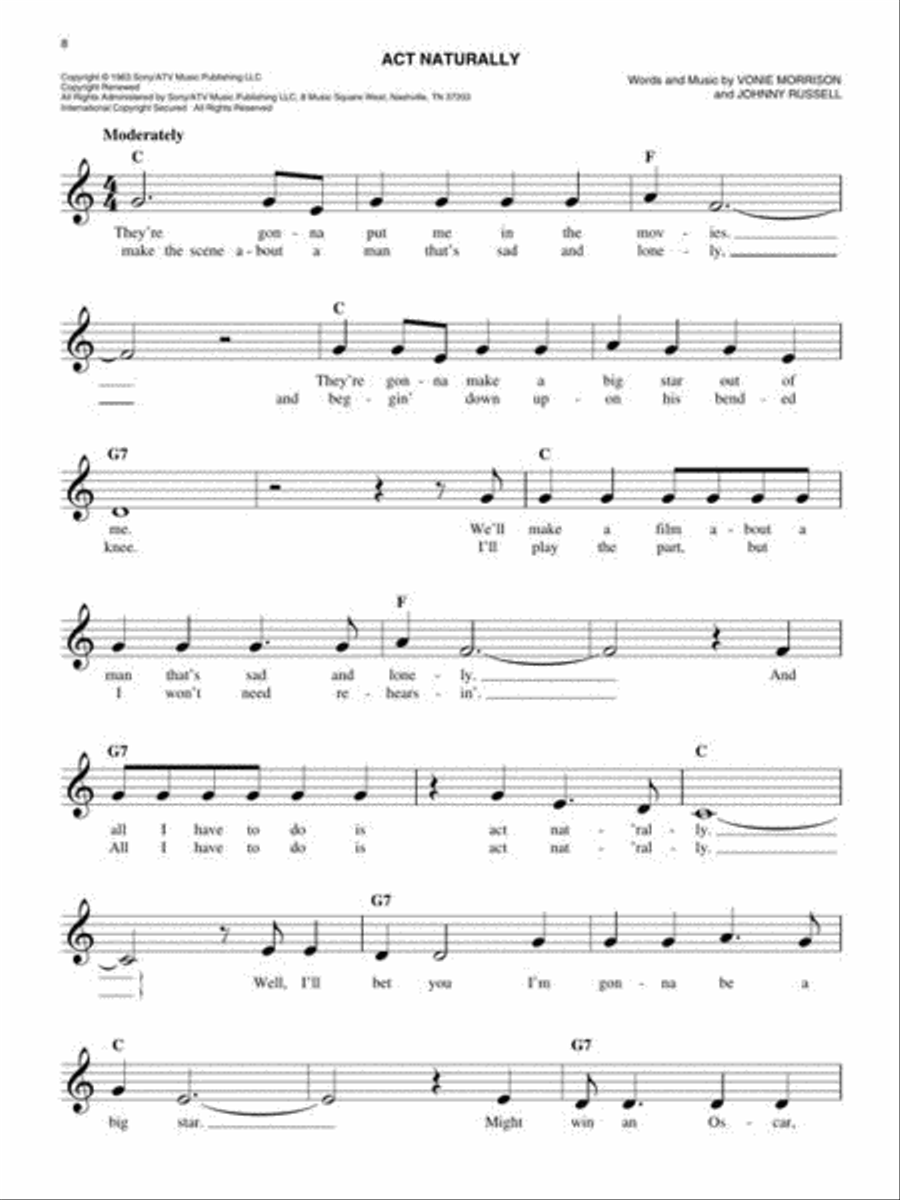 The Easy Country Fake Book Piano, Vocal, Guitar scores gallery preview page 7