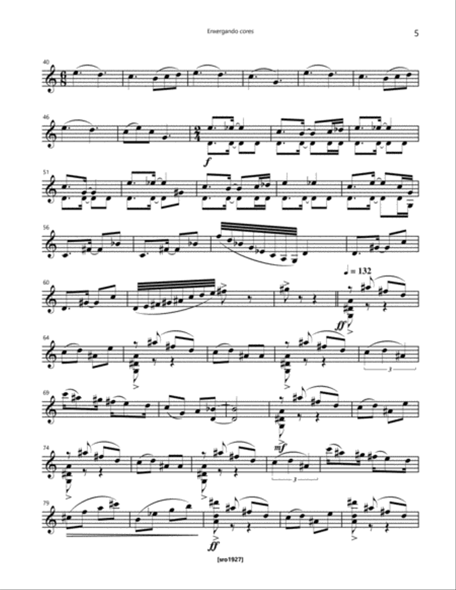 Enxergando cores Violin Solo scores gallery preview page 5
