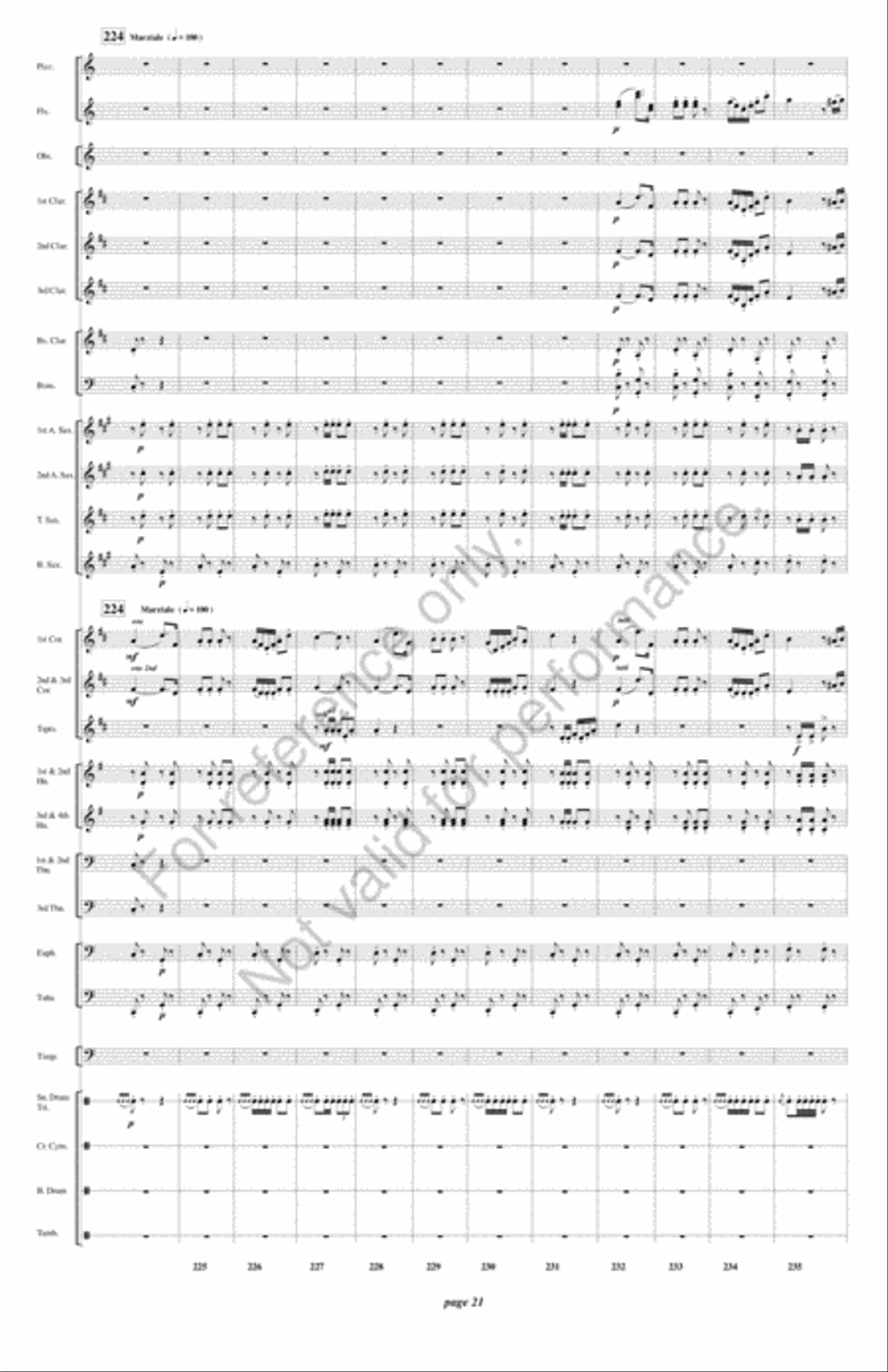 Fatinitza Concert Band scores gallery preview page 22