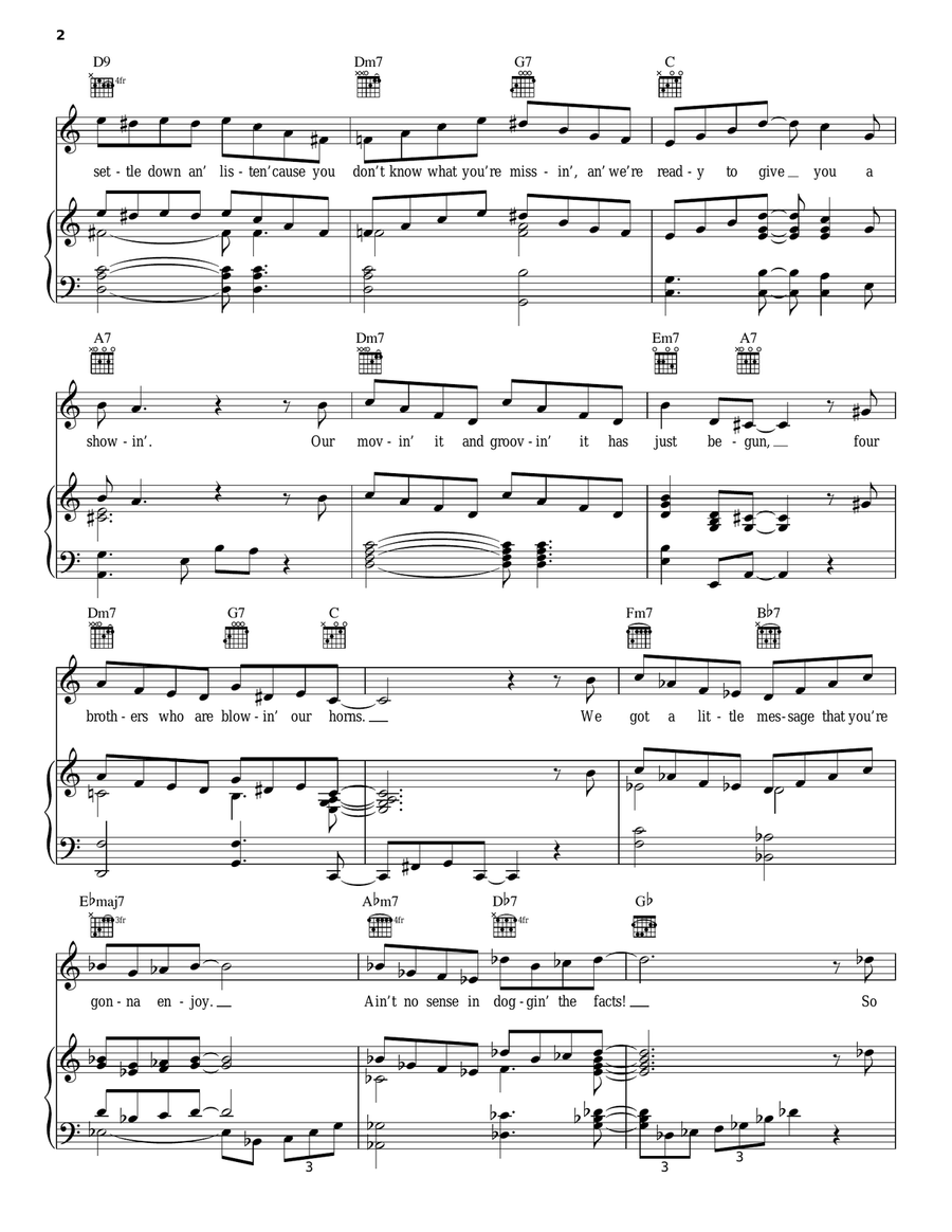 Four Brothers Four Brothers Piano, Vocal, Guitar scores gallery preview page 2