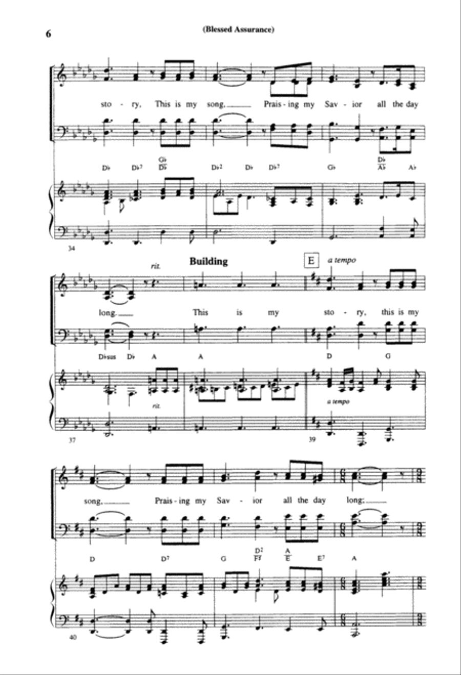 Blessed Assurance Blessed Assurance 4-Part scores gallery preview page 7