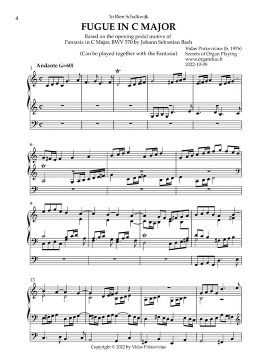 Fantasia in C Major, BWV 570 by Johann Sebastian Bach with Fugue in C Major by Vidas Pinkevicius