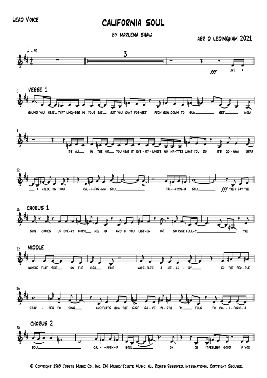California Soul Piano scores gallery preview page 1