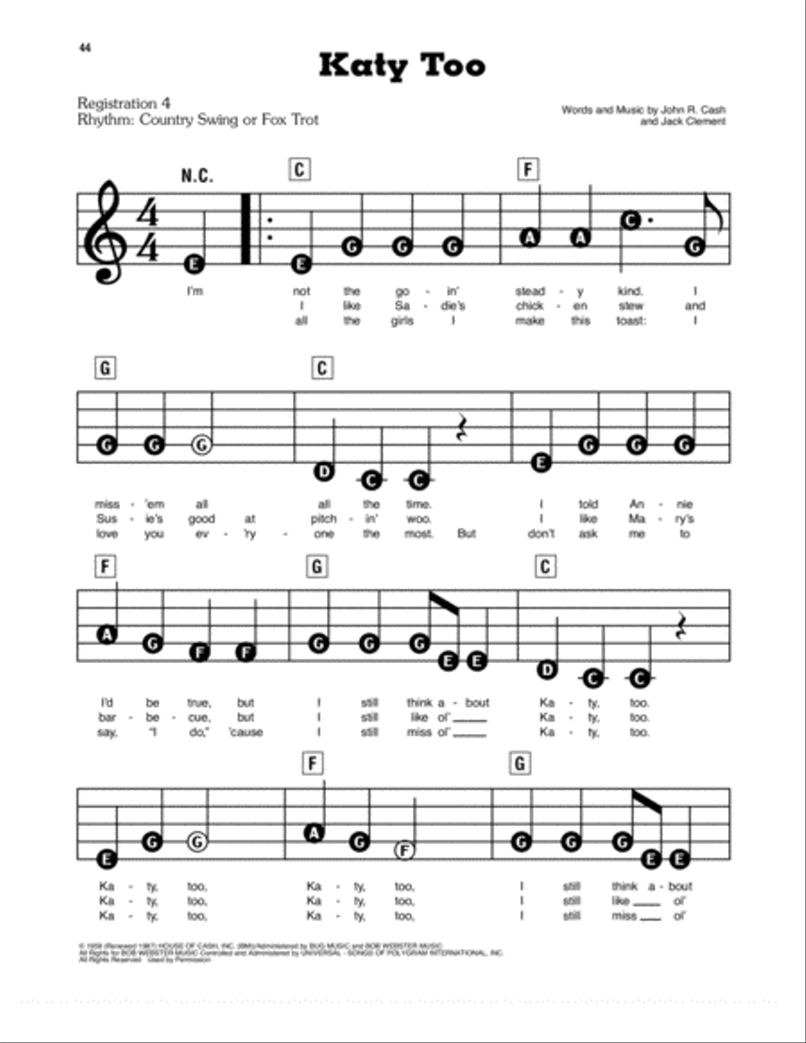 Katy Too Electronic Keyboard scores gallery preview page 1