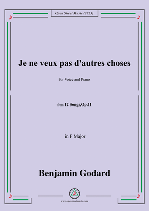 B. Godard-Je ne veux pas d'autres choses,in F Major