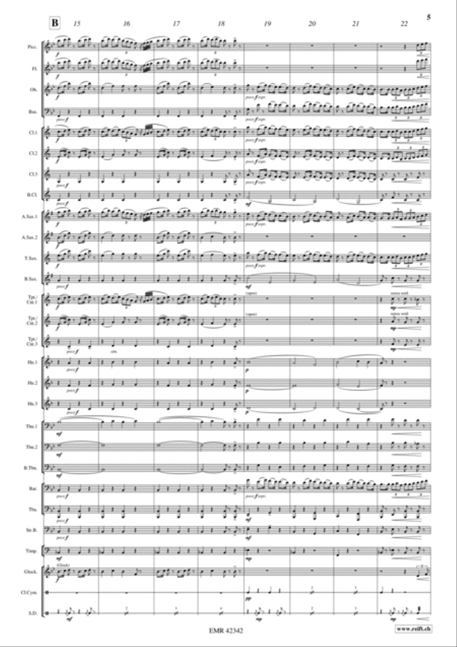 Turkish March Concert Band scores gallery preview page 5