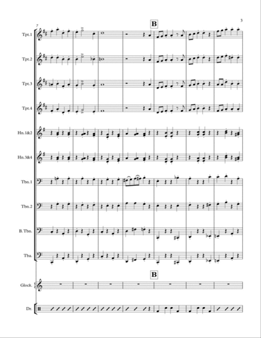 Santa Claus Is Comin' To Town Brass Ensemble scores gallery preview page 3