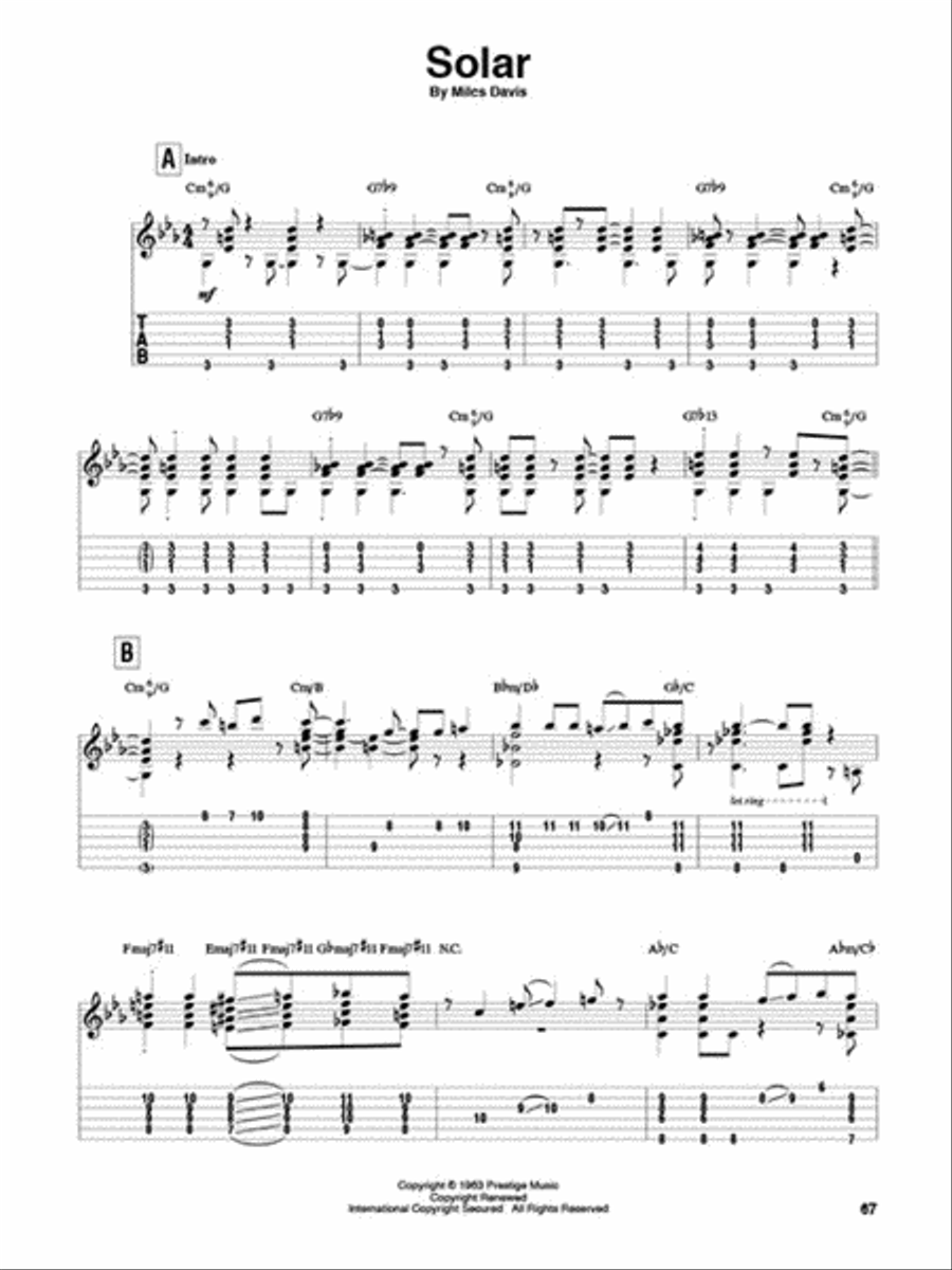 Miles Davis for Solo Guitar Electric Guitar scores gallery preview page 5