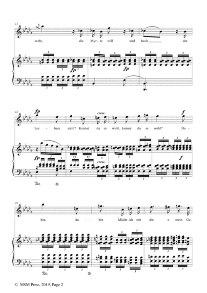Schumann-Mignon(Kennst du das Land),Op.98a No.1,in b flat minor,for Vioce&Pno