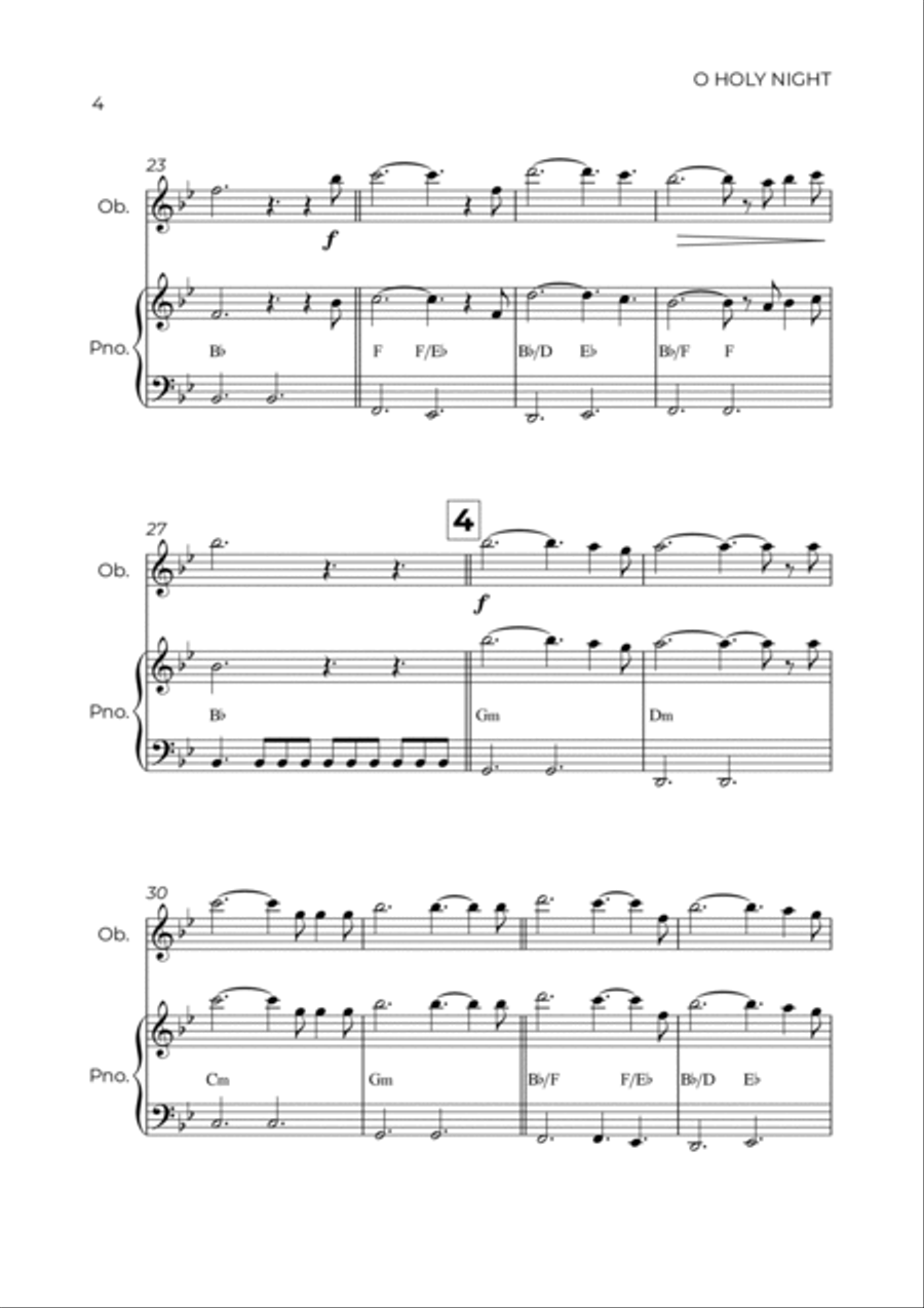 O Holy Night Piano scores gallery preview page 4