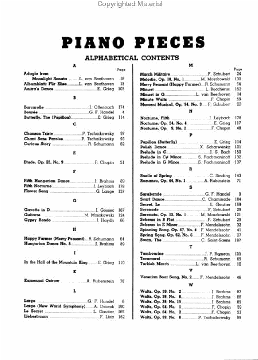 Everybody's Favorite Piano Pieces Piano Solo scores gallery preview page 2