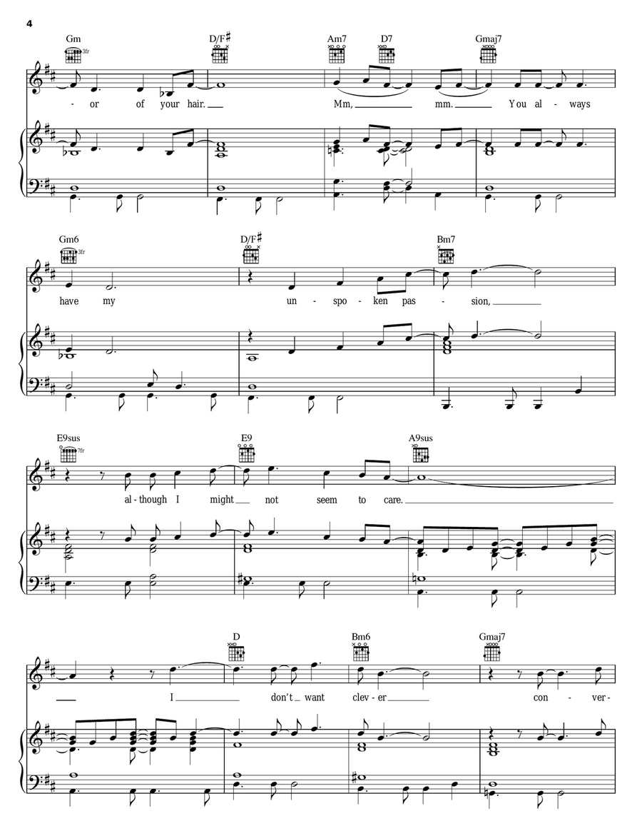 Just The Way You Are Piano, Vocal, Guitar scores gallery preview page 4