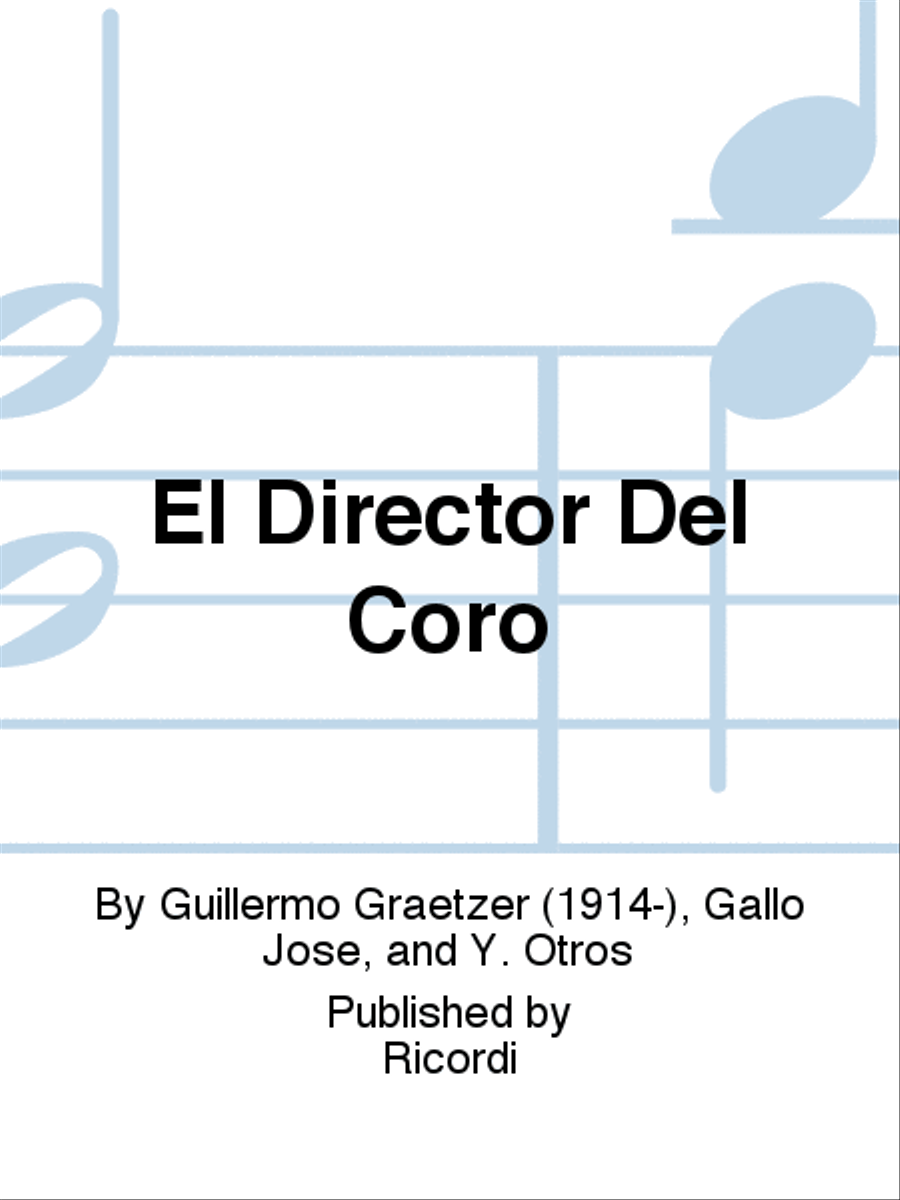 El Director Del Coro Choir scores gallery preview page 1