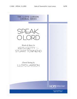 Book cover for Speak, O Lord