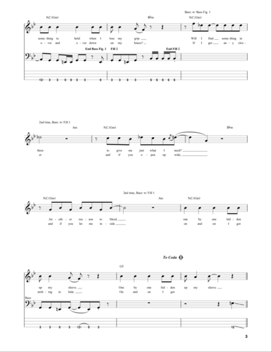 All My Life Guitar Tablature scores gallery preview page 3