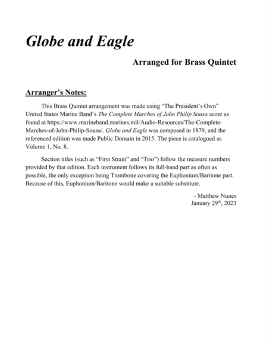 Globe and Eagle Chamber Music scores gallery preview page 2