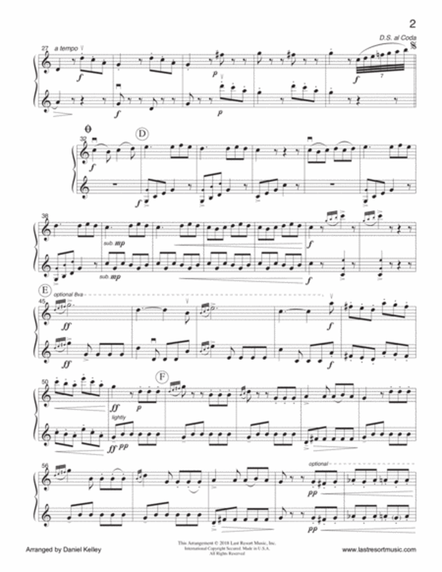 Largo al Factotum from Rossini's Barber of Seville for Duet - Flute or Oboe or Violin & Flute or Obo image number null