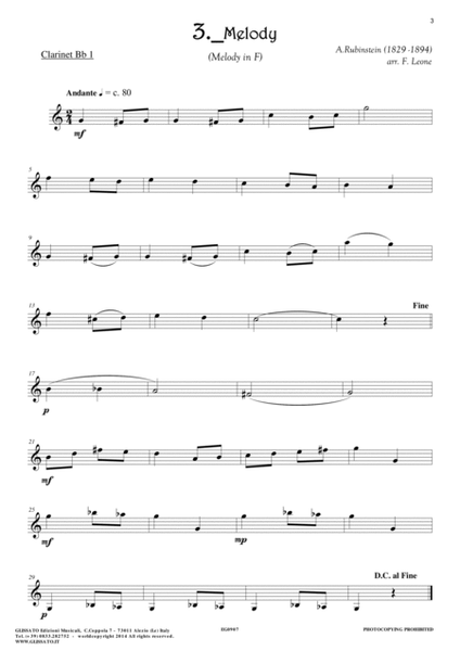 10 Romantic Pieces for Clarinet Quartet (set of parts) image number null