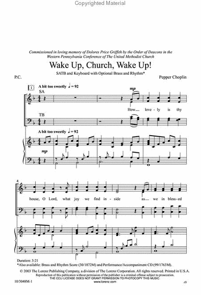 Wake Up, Church, Wake Up! image number null