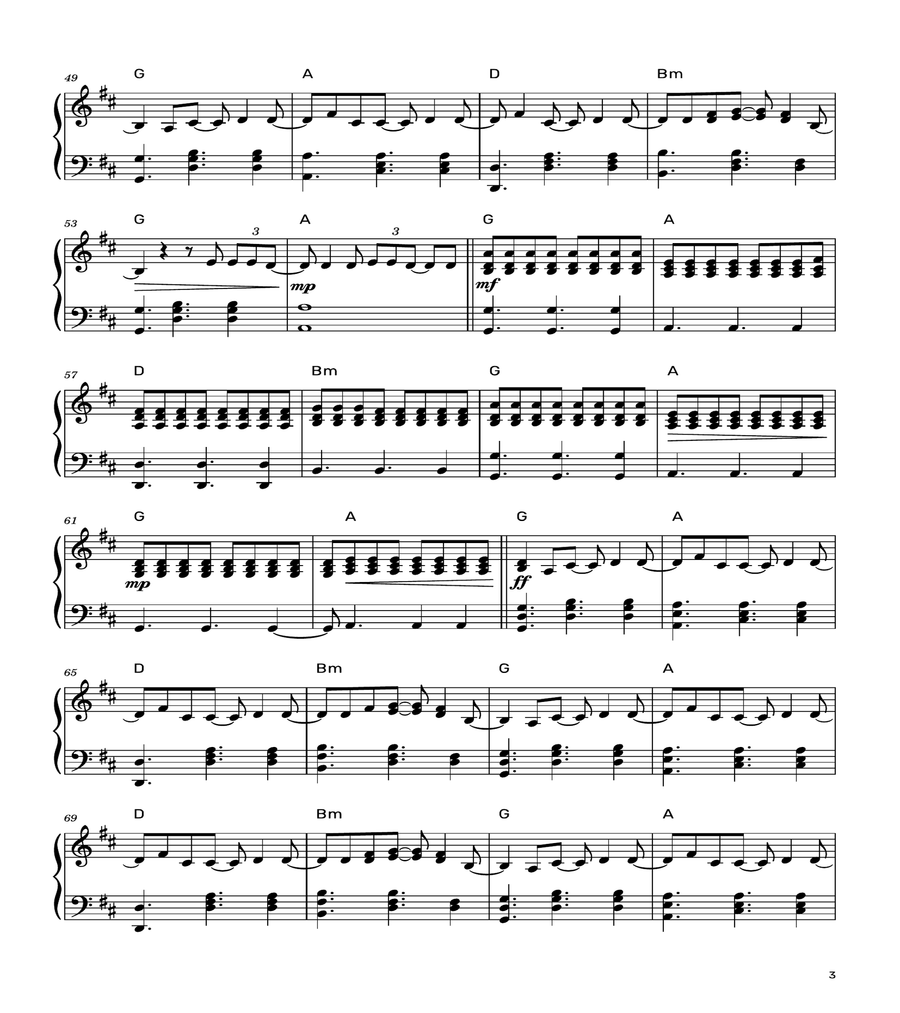 You're On Your Own, Kid Piano Solo scores gallery preview page 3