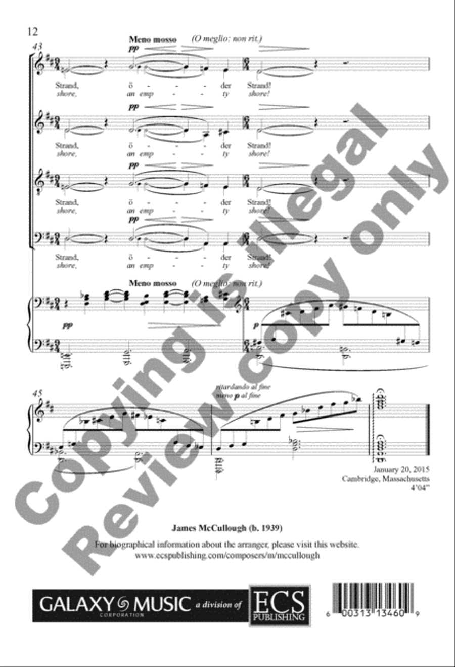 O wüsst’ ich doch den Weg zurück (O That I Knew the Way Back Home) 4-Part scores gallery preview page 23