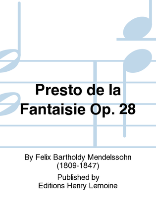 Book cover for Presto de la Fantaisie Op. 28