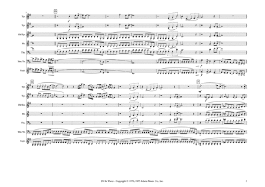 I'll Be There Brass Ensemble scores gallery preview page 3