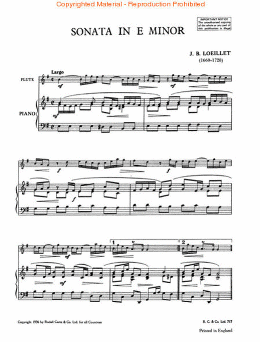Flute Sonata in E minor