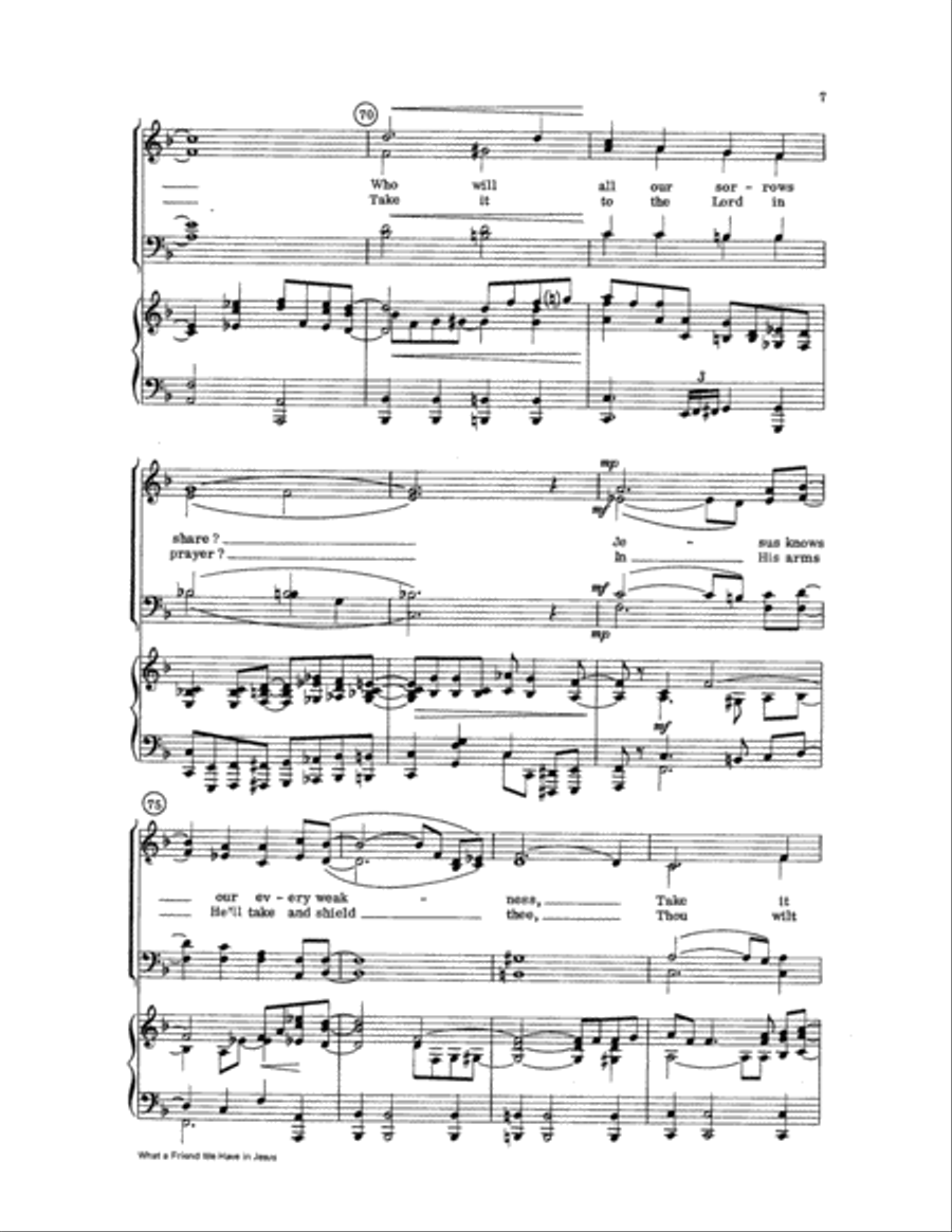 What a Friend We Have in Jesus Choir scores gallery preview page 7