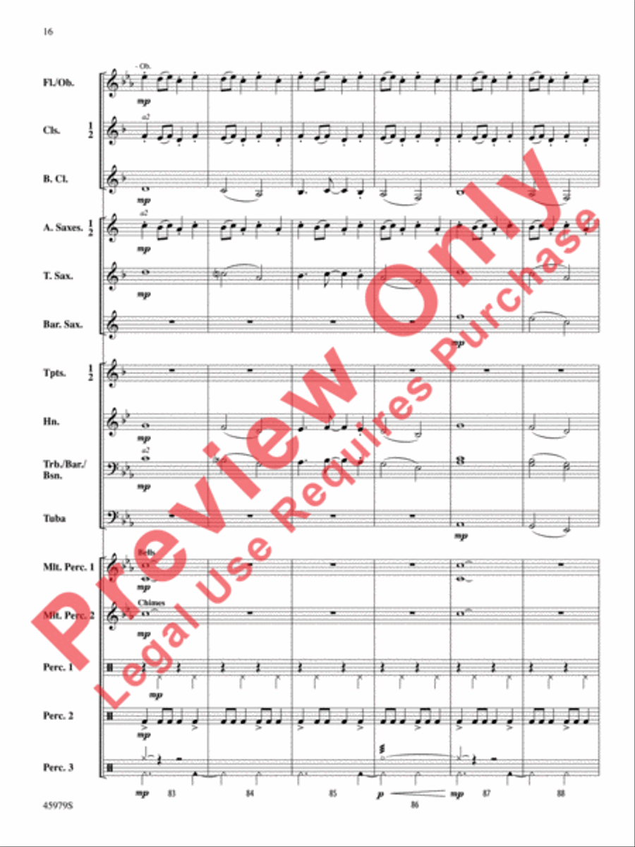 Ring, Ring, Ring! Concert Band scores gallery preview page 17