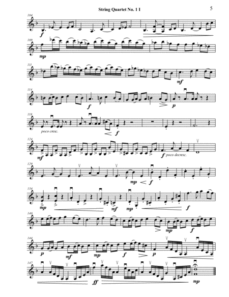 String Quartet 1 in D Minor - Second Violin image number null