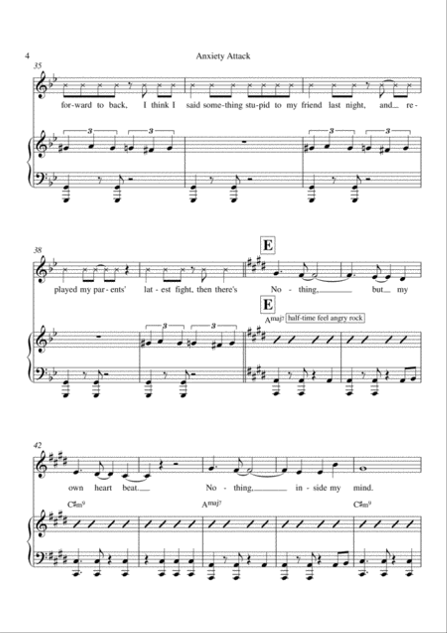 Anxiety Attack Anxiety Attack Alto Voice scores gallery preview page 4