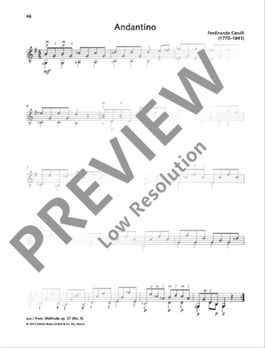 Andantino Classical Guitar scores gallery preview page 2