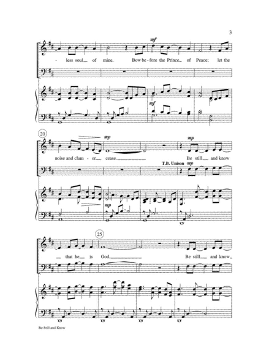 Be Still and Know 4-Part scores gallery preview page 3